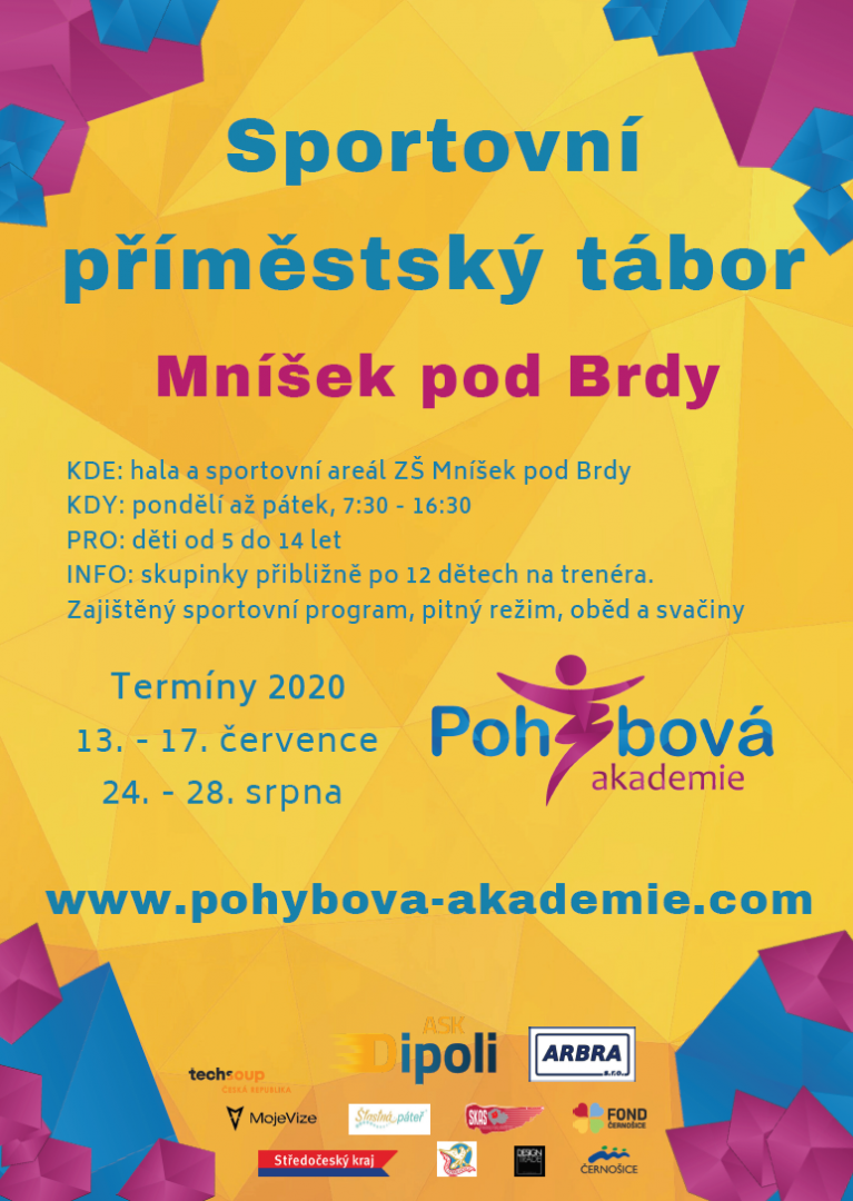 Plakát tábor Mníšek pod Brdy 2020